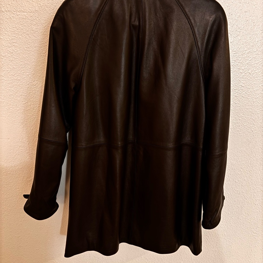 Ellen Tracy Dark Leather Jacket - image 5